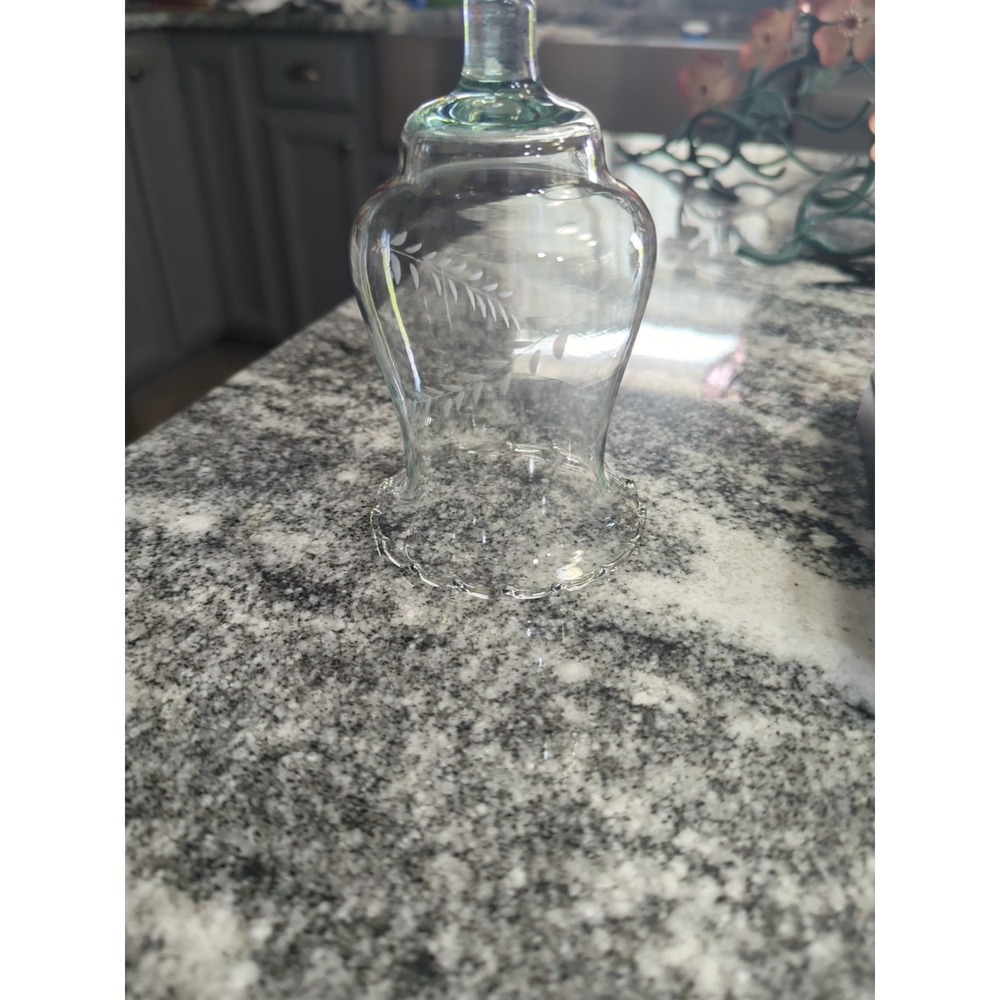 Etched Wheat Ruffle Tall Peg Votive Cup Candle Holders 5.5" Home Interiors